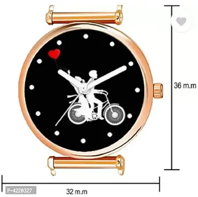 Flower design on dial and strap unique watch for women Analog Watch-thumb2