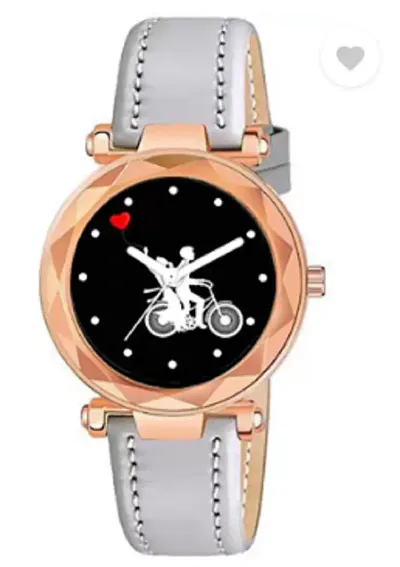 Multicolored Fancy Rubber Strap Watches For Women