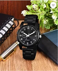 Men Black River Print Watch-thumb4