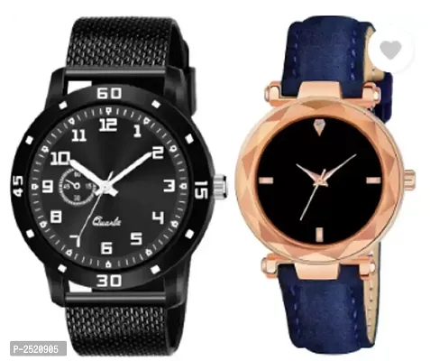 Party Wear And Formal Watches Combo - For Couple-thumb0