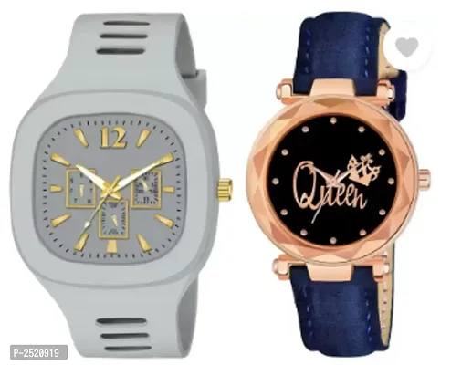 Stylish Watches Combo - For Couple-thumb0