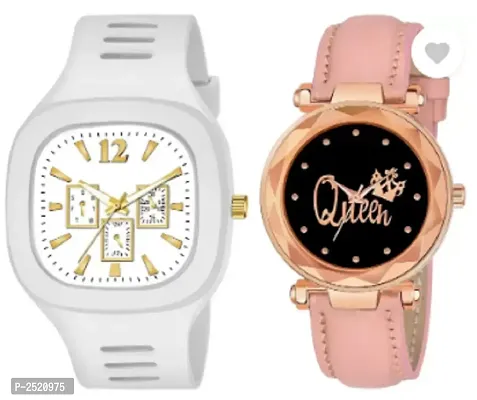 Party Wear And Formal Watches Combo - For Couple-thumb0