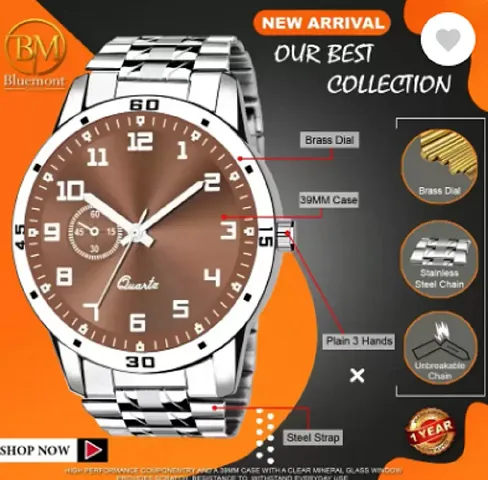 Stylish Dial Metal Watches For Men