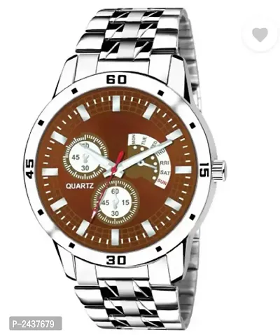 Classic Analog Metal Watch For Men-thumb0