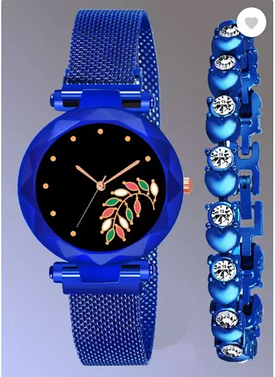 New And Attractive Studded Bracelet Watches For Women