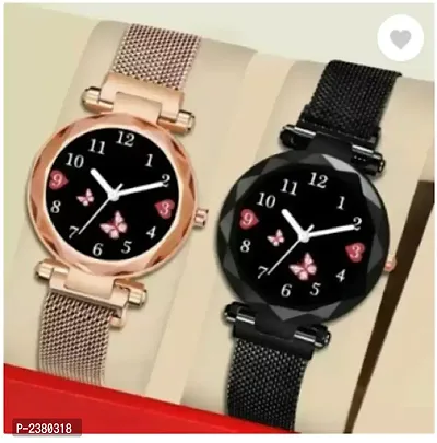 Pack Of 2 Analog Metal Watches-thumb0