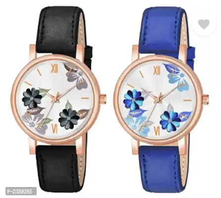 Combo Of 2 Analog Synthetic Leather Watches-thumb0