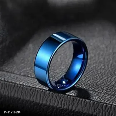 Alluring Blue Stainless Steel   Rings For Men-thumb0