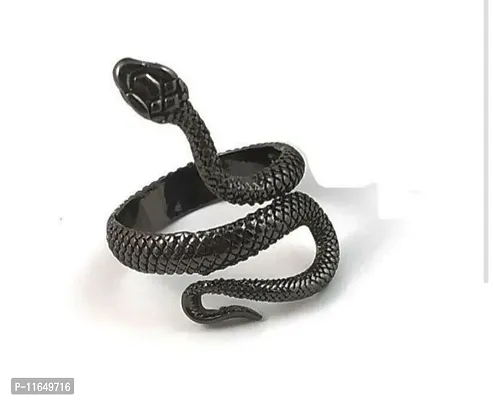 Snake Ring Reptile Serpent Adjustable Open Finger Rings Gothic Cobra Ring Uniquely Stylish (Pack Of 1) For Unisex Adult