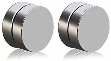 Alluring Non-Piercing Magnetic Multicoloured Stainless Steel  Studs For Men Pack Of 3-thumb2