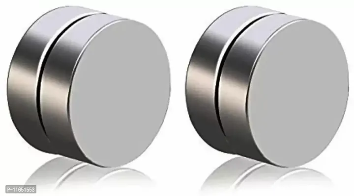 Alluring Non-Piercing Magnetic Multicoloured Stainless Steel  Studs For Men Pack Of 3-thumb3