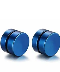 Alluring Non-Piercing Magnetic Multicoloured Stainless Steel  Studs For Men Pack Of 2-thumb2