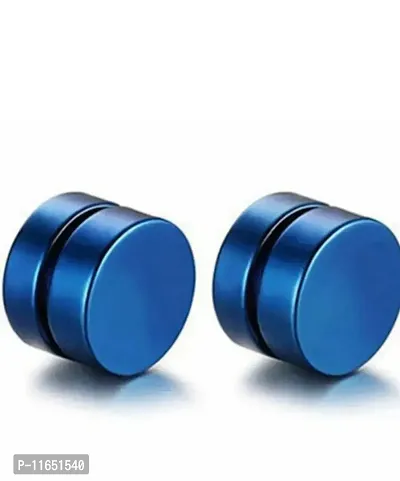 Alluring Non-Piercing Magnetic Multicoloured Stainless Steel  Studs For Men Pack Of 2-thumb3