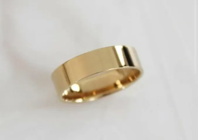 Stylish Stainless Steel Golden Ring For Men