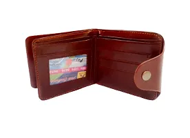 Designer Tan PU Textured Branded Wallet With Card Holder For Men-thumb2