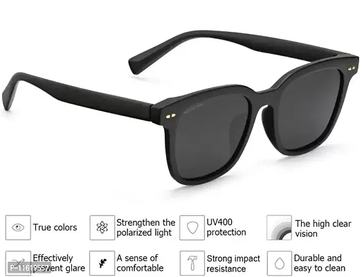 Fabulous Black Plastic Wayfarer Sunglasses For Men-thumb3