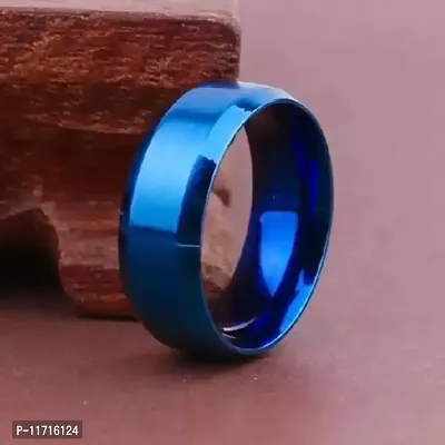 Alluring Blue Stainless Steel   Rings For Men-thumb0