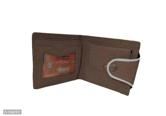 Designer Blue Denim Textured Wallets For Men-thumb2