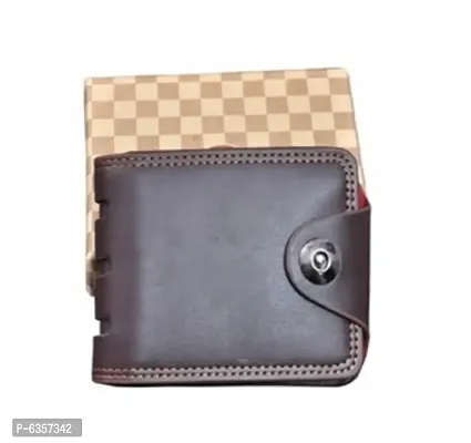 Designer Brown Leatherette Textured Wallets For Men And Boys-thumb0