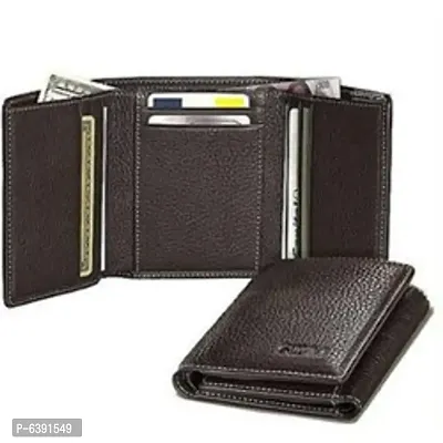 Stylish Black Leatherette Wallet For Men-thumb0