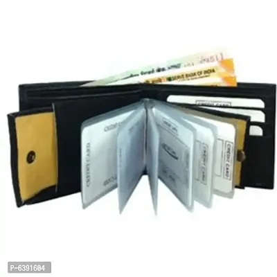 Stylish Black Artificial Leather Wallet For Men-thumb2