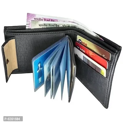 Stylish Black Artificial Leather Wallet For Men-thumb0