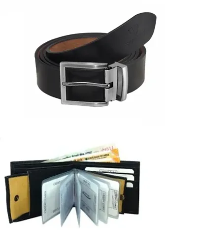 Stylish Leatherite Belts And Wallets For Men
