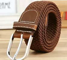 Stylish Faux Leather Textured Belts For Men And Boys- Pack Of 2-thumb1