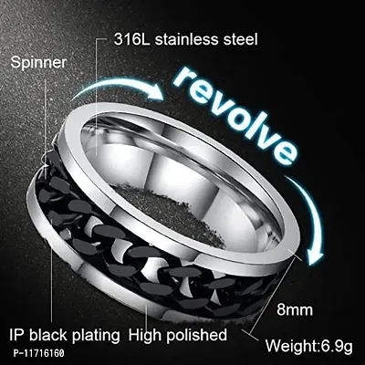 Alluring Silver Stainless Steel   Rings For Men-thumb2