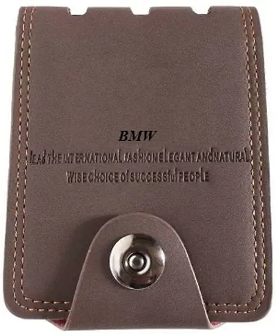 Stylish Self Design PU Leather Two Fold Wallets For Men
