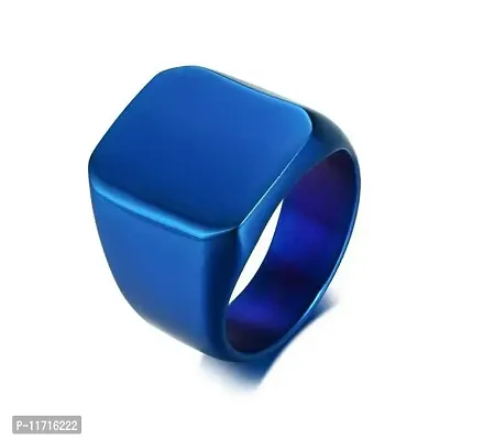 Alluring Blue Stainless Steel   Rings For Men-thumb3
