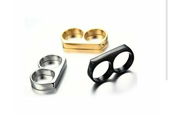 Alluring Stainless Rings For Men Pack Of 3