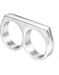 Alluring Multicoloured Stainless Steel   Rings For Men Pack Of 2-thumb1