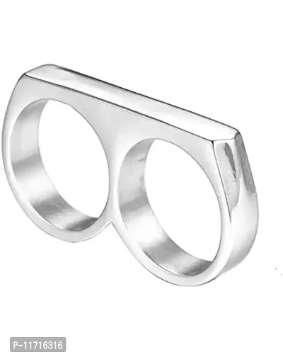 Alluring Multicoloured Stainless Steel   Rings For Men Pack Of 2-thumb2