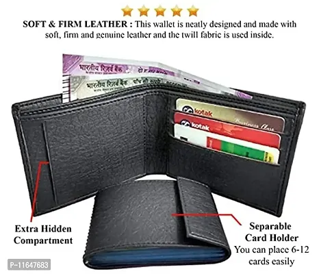 Designer PU Textured Black Ring And Leatherette Wallet For Men-thumb5