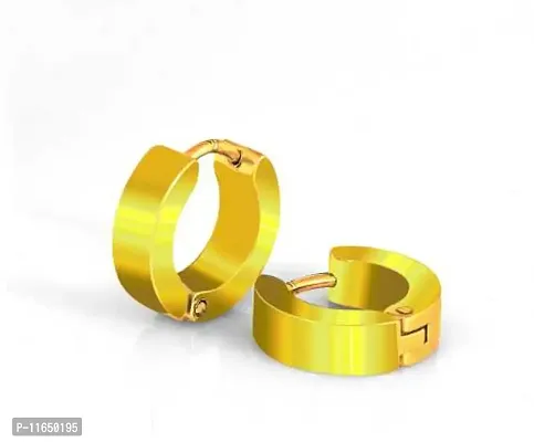 Alluring Non-Piercing Magnetic Golden Stainless Steel  Studs For Men