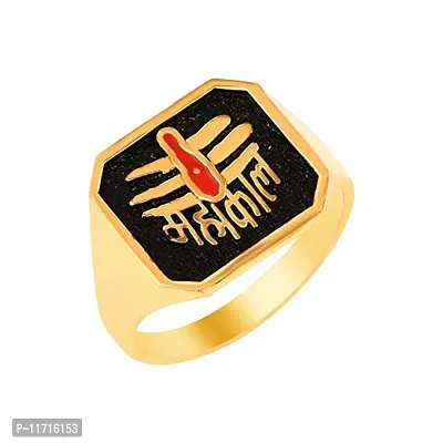 Alluring Golden Stainless Steel   Rings For Men-thumb0