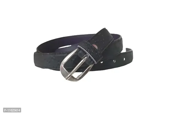 Attractive Faux Leather Black Belt For Women And Girls-thumb2