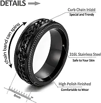 Alluring Black Stainless Steel   Rings For Men-thumb2