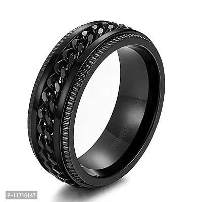Alluring Black Stainless Steel   Rings For Men