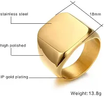 Alluring Golden Stainless Steel   Rings For Men-thumb1