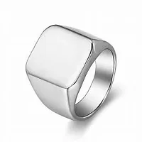 Alluring Silver Stainless Steel   Rings For Men-thumb2