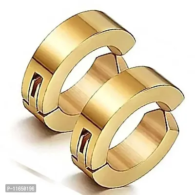 Alluring Non-Piercing Magnetic Golden Stainless Steel  Studs For Men-thumb2