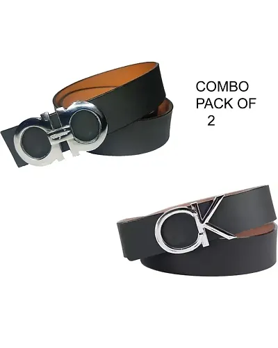 Stylish Fancy Faux Leather Solid Belts For Men