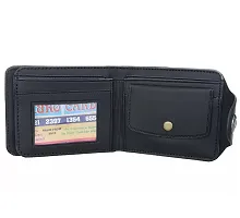 Designer PU Textured Branded Wallet With Card Holder- Pack Of 2 For Men-thumb1