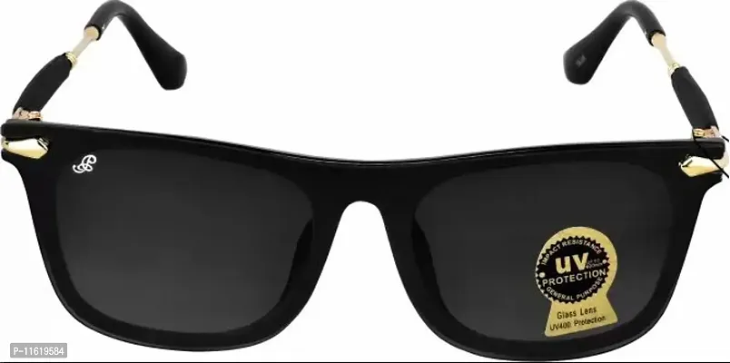 Fabulous Black Plastic Wayfarer Sunglasses For Men-thumb0