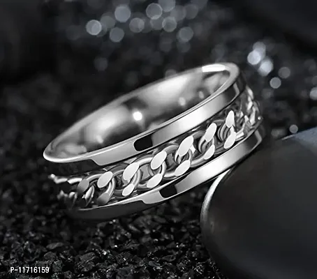 Alluring Silver Stainless Steel   Rings For Men