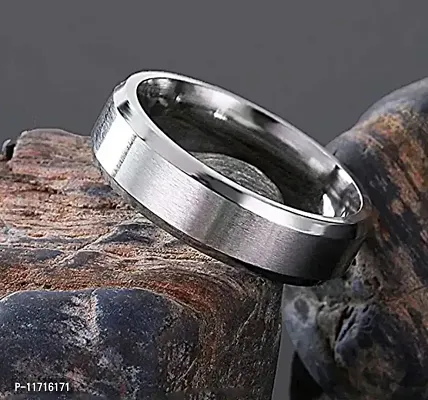 Alluring Silver Stainless Steel   Rings For Men