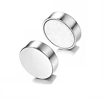 Alluring Non-Piercing Magnetic Multicoloured Stainless Steel  Studs For Men Pack Of 2-thumb2