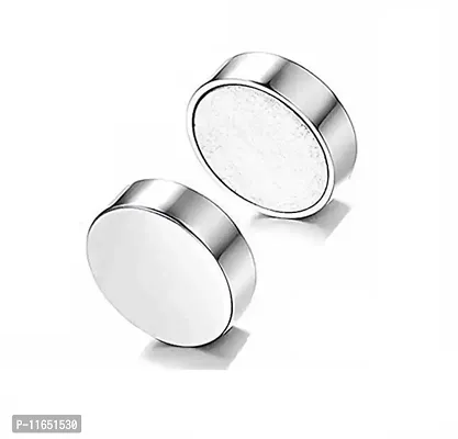 Alluring Non-Piercing Magnetic Multicoloured Stainless Steel  Studs For Men Pack Of 2-thumb3